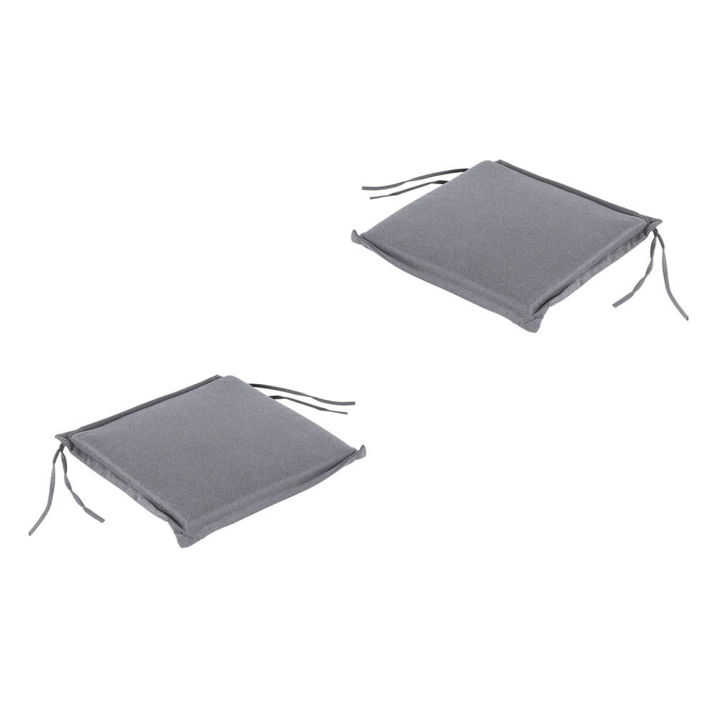 Pack de 2 cojines para sillas de jardín olefin gris 40x42x3 cm