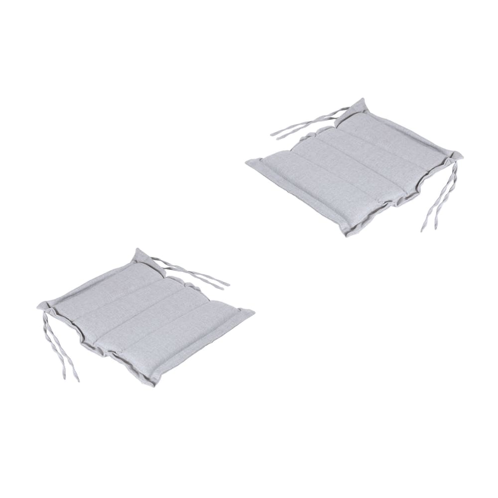 Pack de 2 cojines para sillas de jardín olefin gris claro 37x37 cm