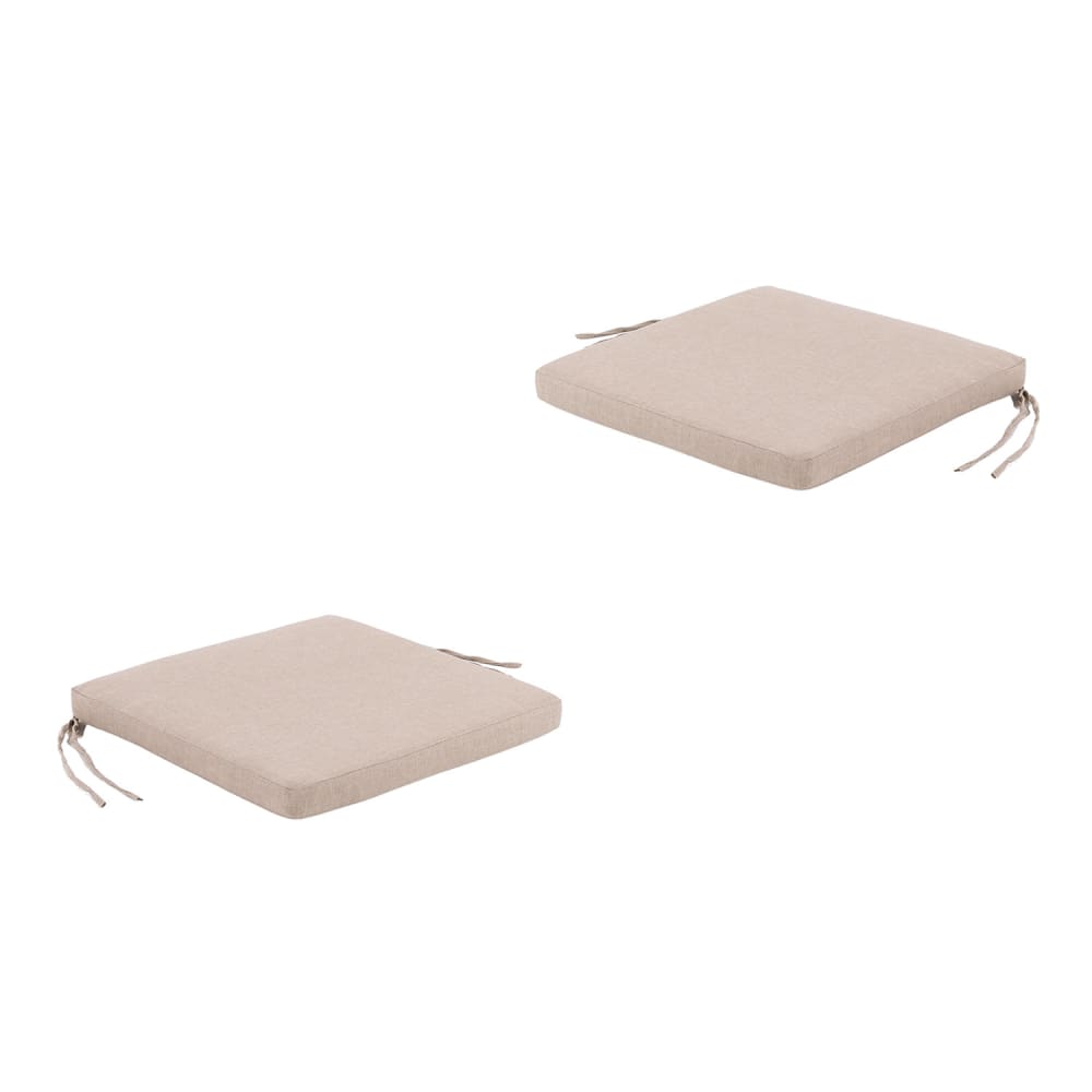 Pack de 2 cojines de sillas de jardín olefin marrón tostado 44x44 cm