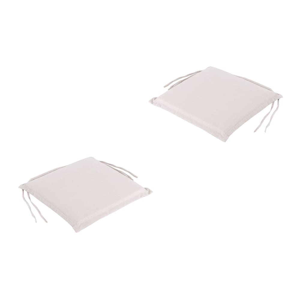 Pack de 2 cojines asiento para silla de jardín olefin crudo 40x42 cm