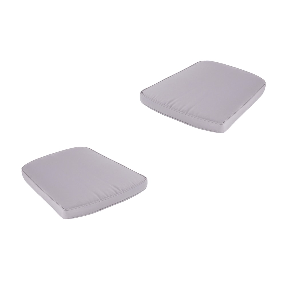 Pack de 2 cojines para sillas de jardín forma curva piedra 45x47 cm