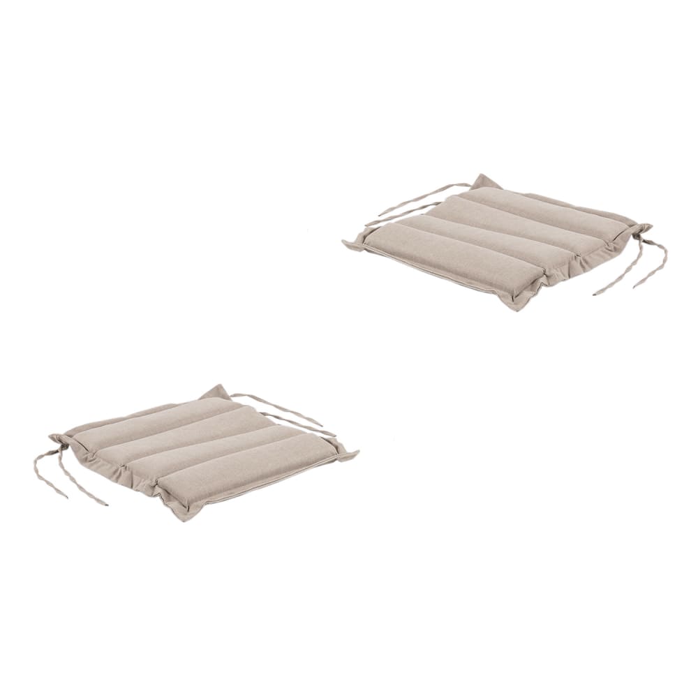 Pack de 2 cojines para sillas de jardín color marrón 37x37x5 cm