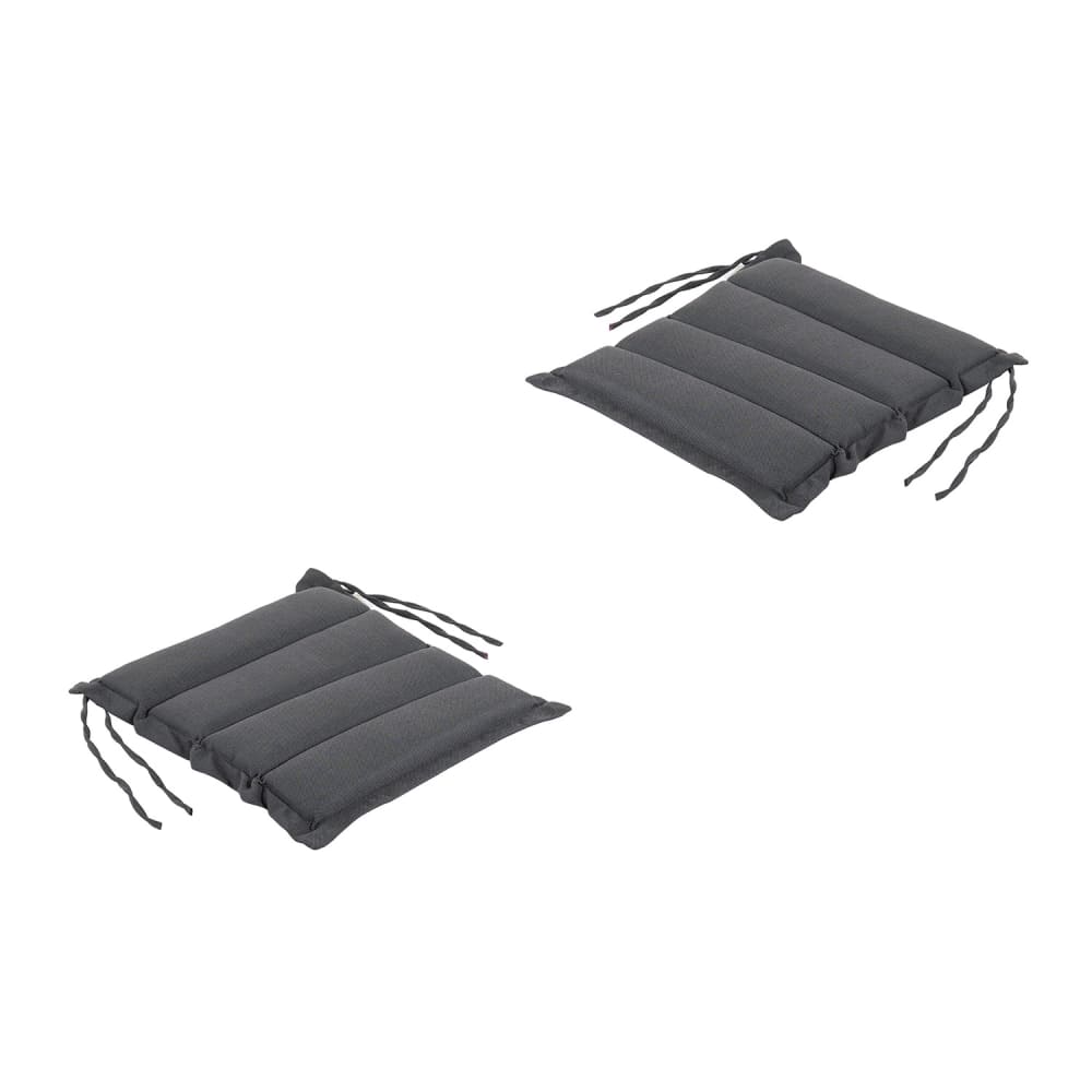 Pack de 2 cojines para sillas de jardín olefin gris 37x37 cm