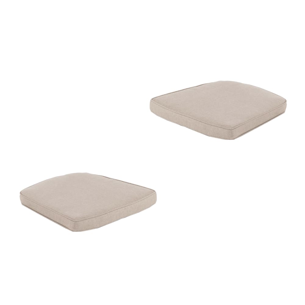Pack de 2 cojín de sillas de jardín curvado olefin marrón 45x47 cm