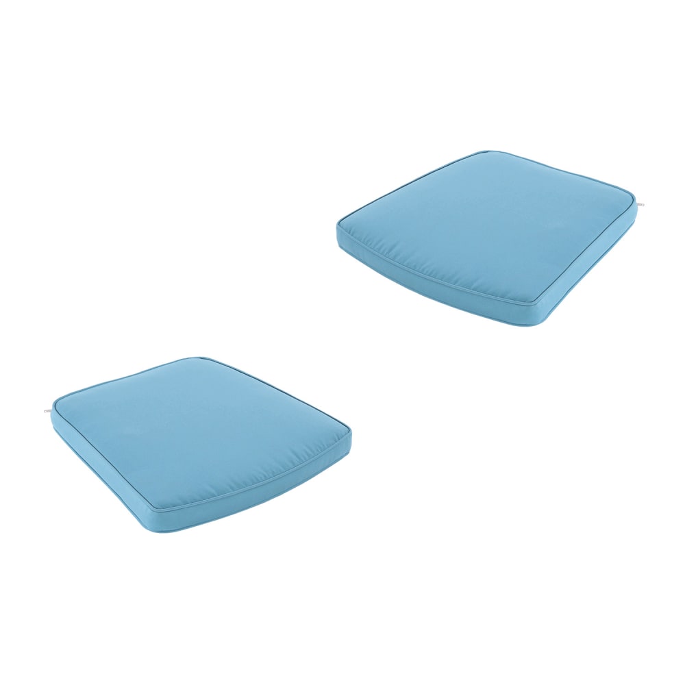 Pack de 2 cojines para sillas de jardín turquesa 45x47 cm
