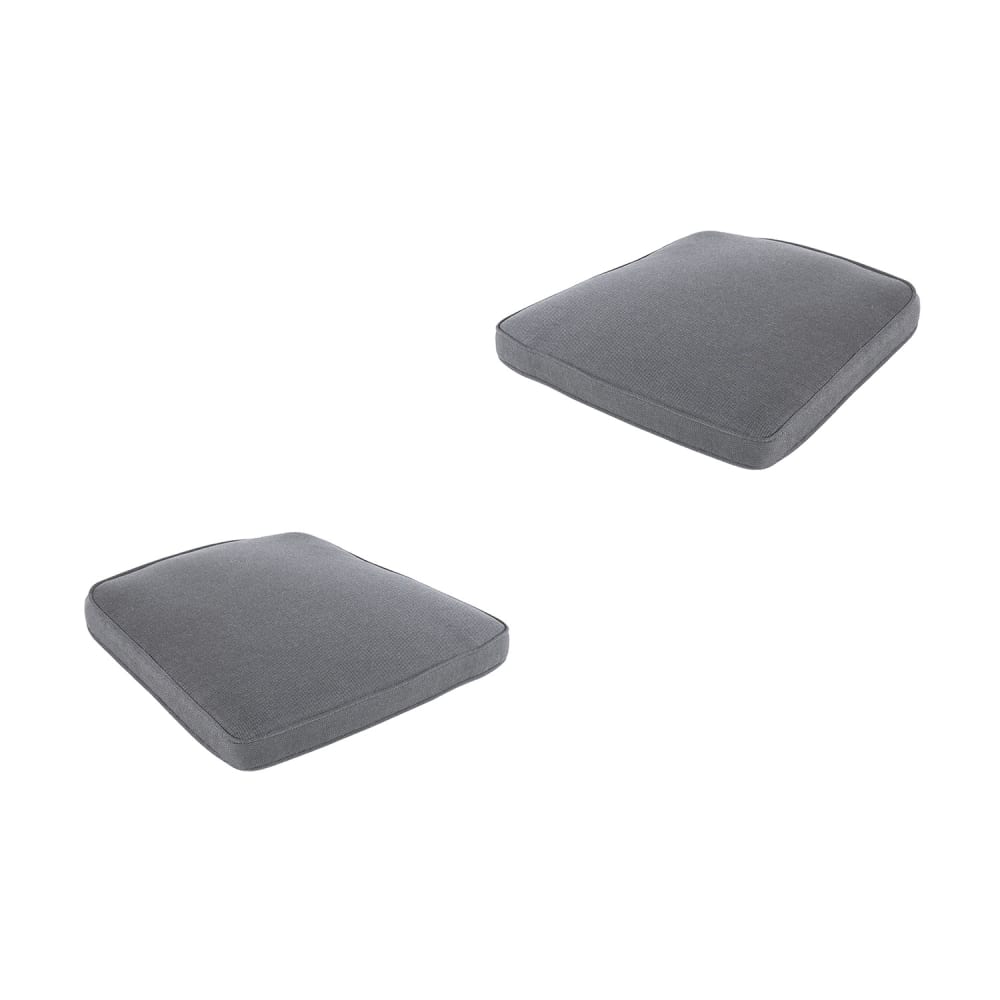 Pack de 2 cojines para sillas de jardín curvado olefin gris 45x47 cm
