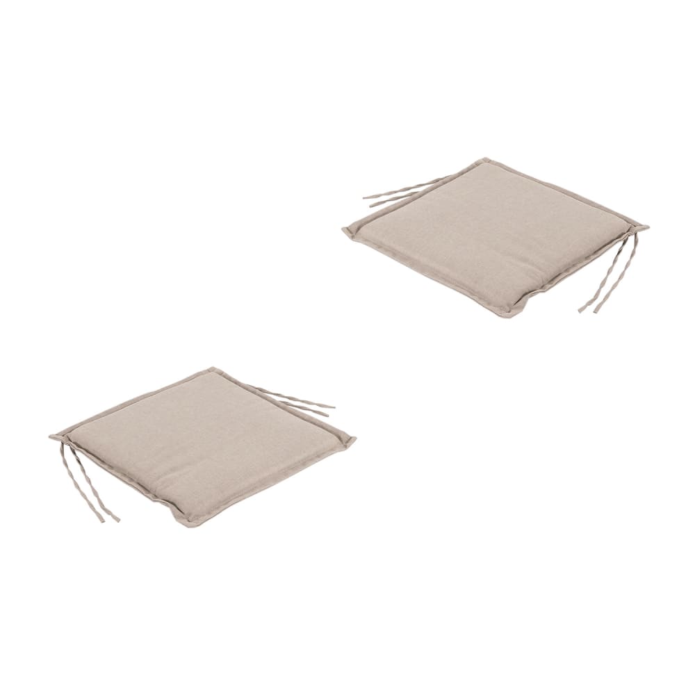 Pack de 2 cojines de sillas de jardín olefin marrón tostado 40x42 cm