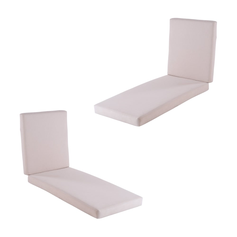 Pack de 2 cojines para tumbona olefin crudo 190x60x10 cm