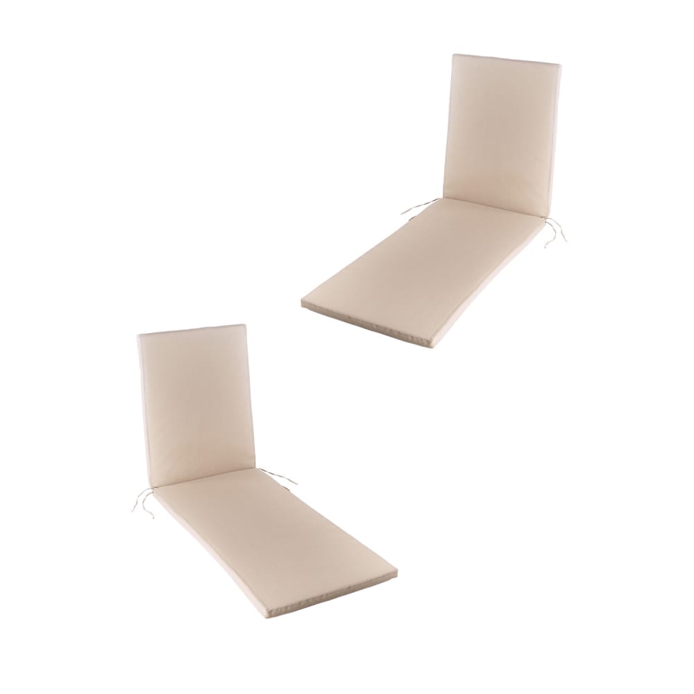 Pack de 2 cojines textilene para tumbona de piscina arena 196x60x5 cm