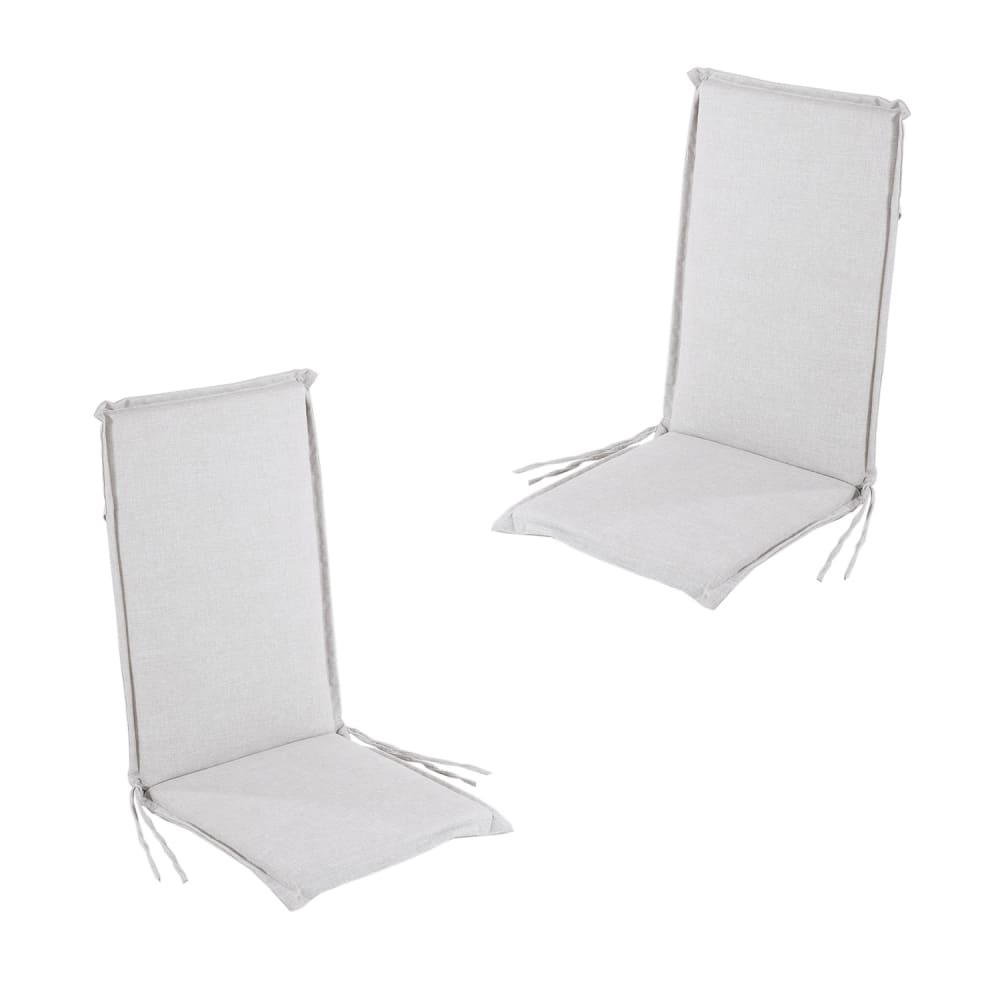 Pack de 2 cojines para sillón de jardín reclinable olefin gris claro