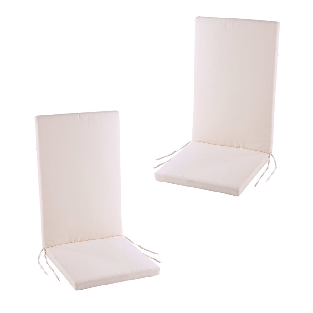 Pack de 2 cojines para sillones reclinables color beige 114x48x5 cm
