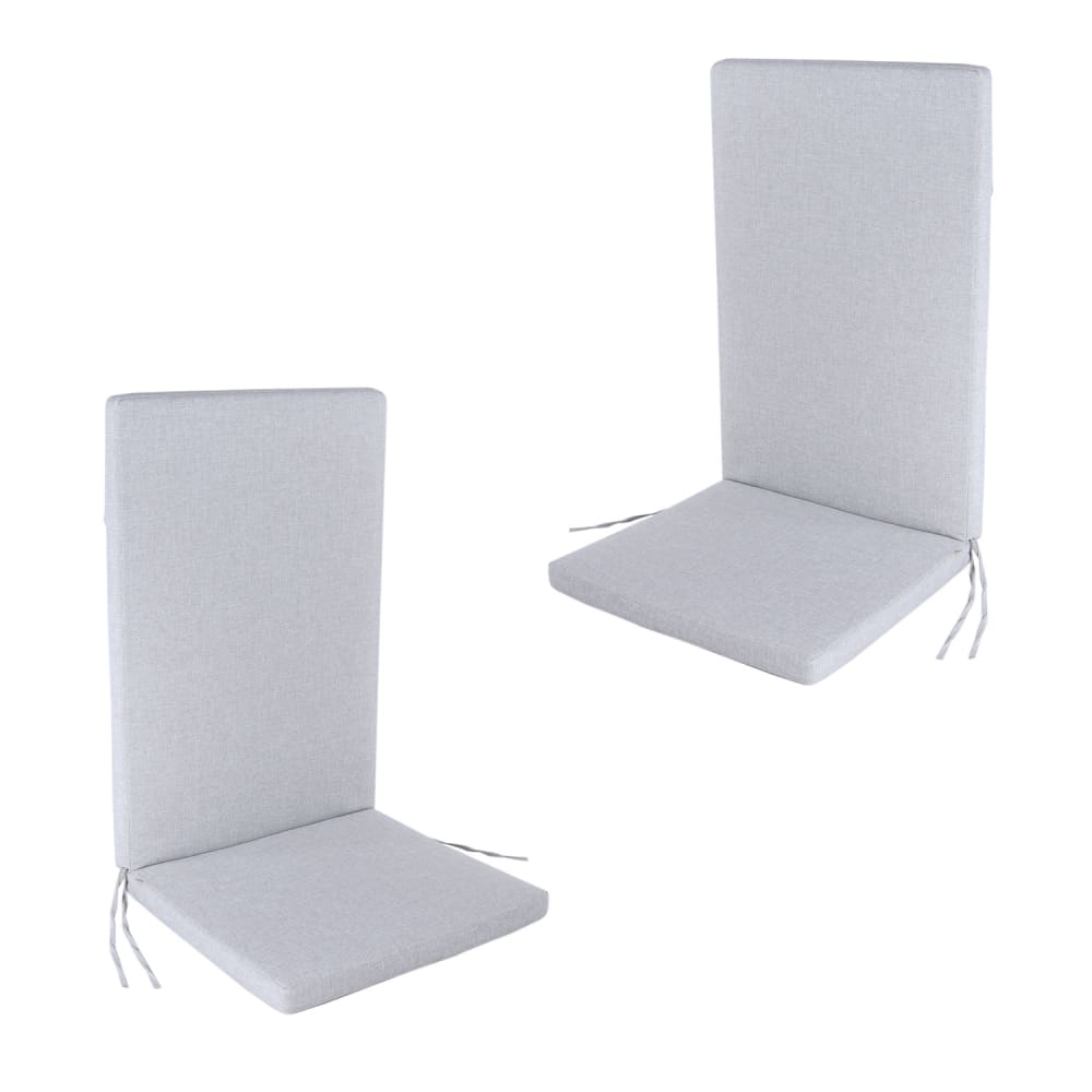 Pack de 2 cojines para sillón de jardín reclinable olefin gris claro