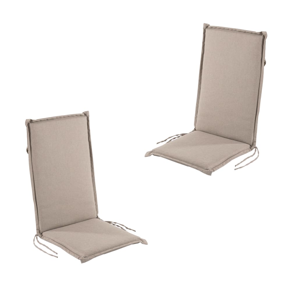 Pack de 2 cojines para sillón de jardín reclinable marrón tostado