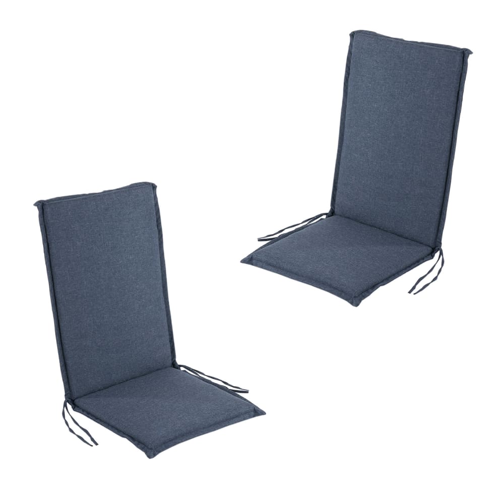 Pack de 2 cojines para sillón de jardín reclinable olefin azul
