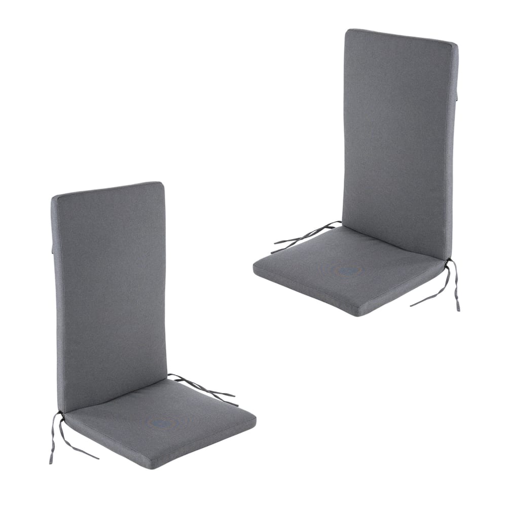Pack de 2 cojines para sillón de jardín reclinable olefin gris