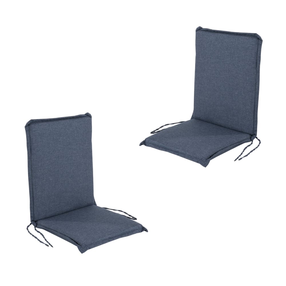 Pack de 2 cojines para sillón de jardín reclinable olefin azul