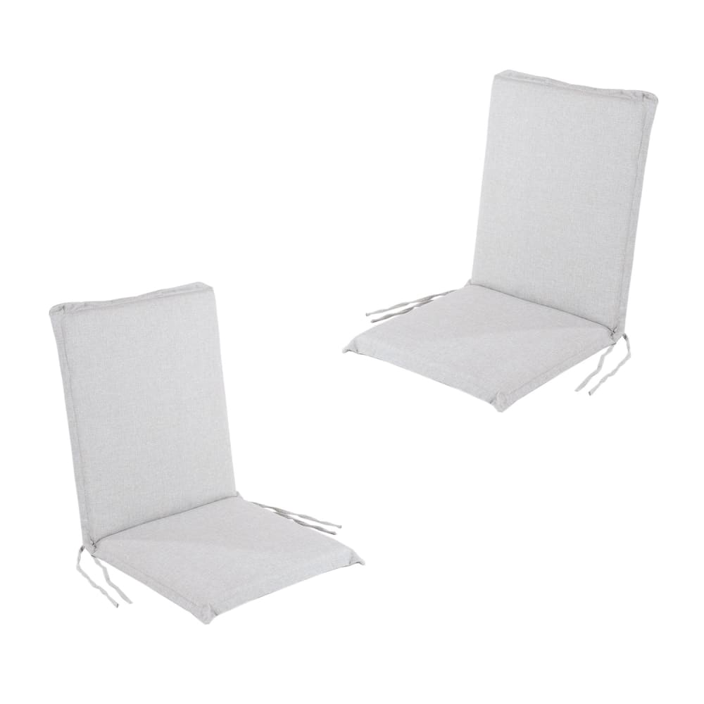 Pack de 2 cojines para sillón de jardín reclinable olefin gris claro