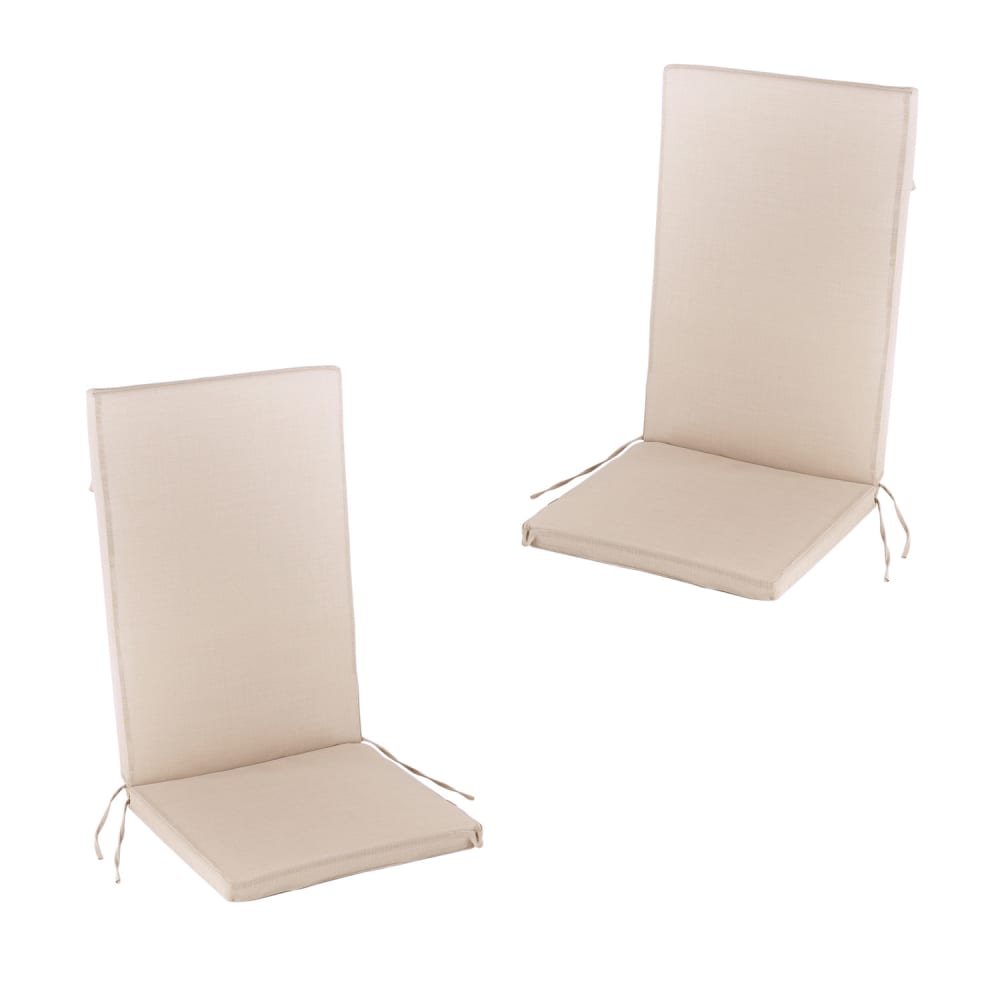 Pack de 2 cojines textilene para sillas de exterior reclinables arena