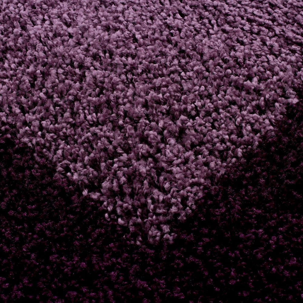 Shaggy - tapis à bordures rond - violet 160 x 160 cm — vue 4