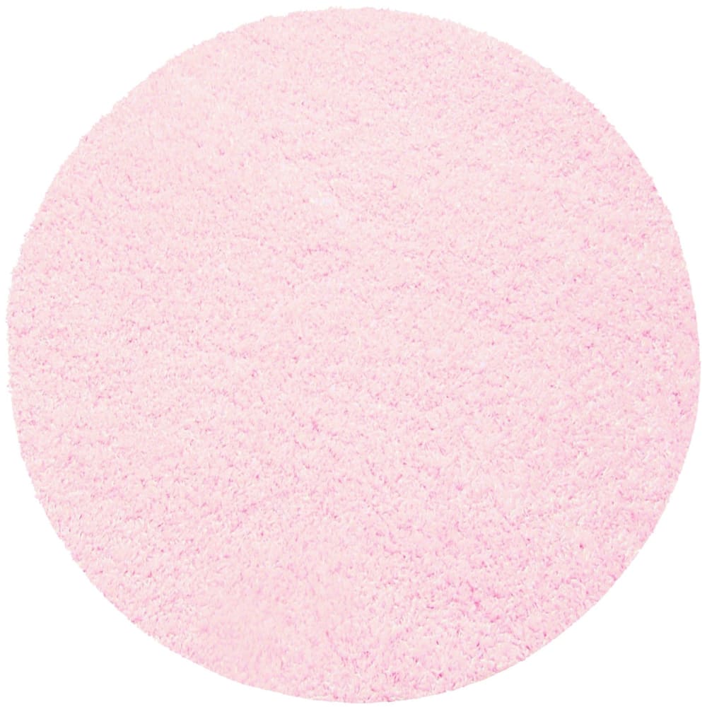 SHAGGY - Tapis Uni Rond - Rose 080 x 080 cm