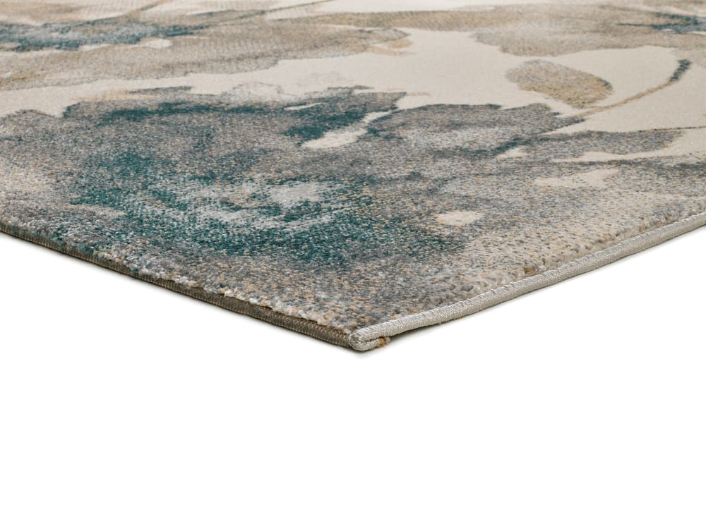 Tapis floral beige/bleu/gris 140x200 cm — vue 4