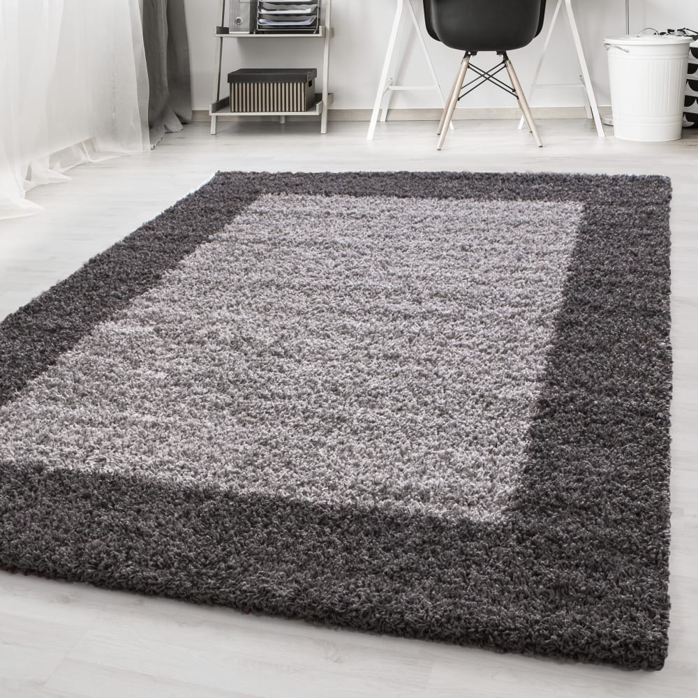 Shaggy - tapis à bordures - gris 300 x 400 cm — vue 3