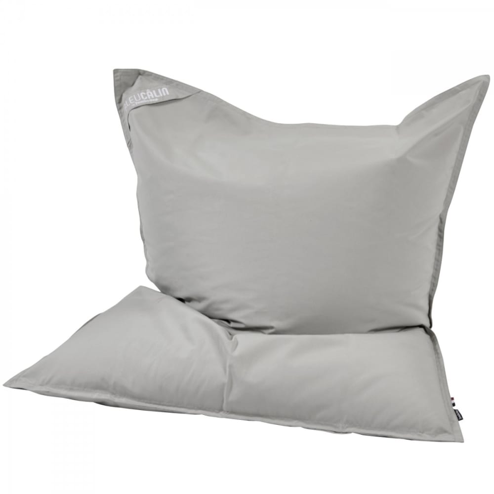 Pouf géant d'éxterieur déhoussable gris perle 130x165cm