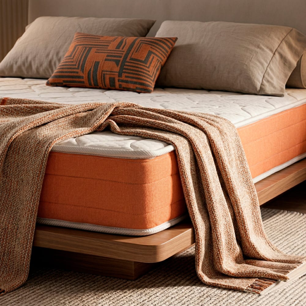 Colchón espuma con visco 160x200 18cm antiácaros y reversible - Maisons du Monde