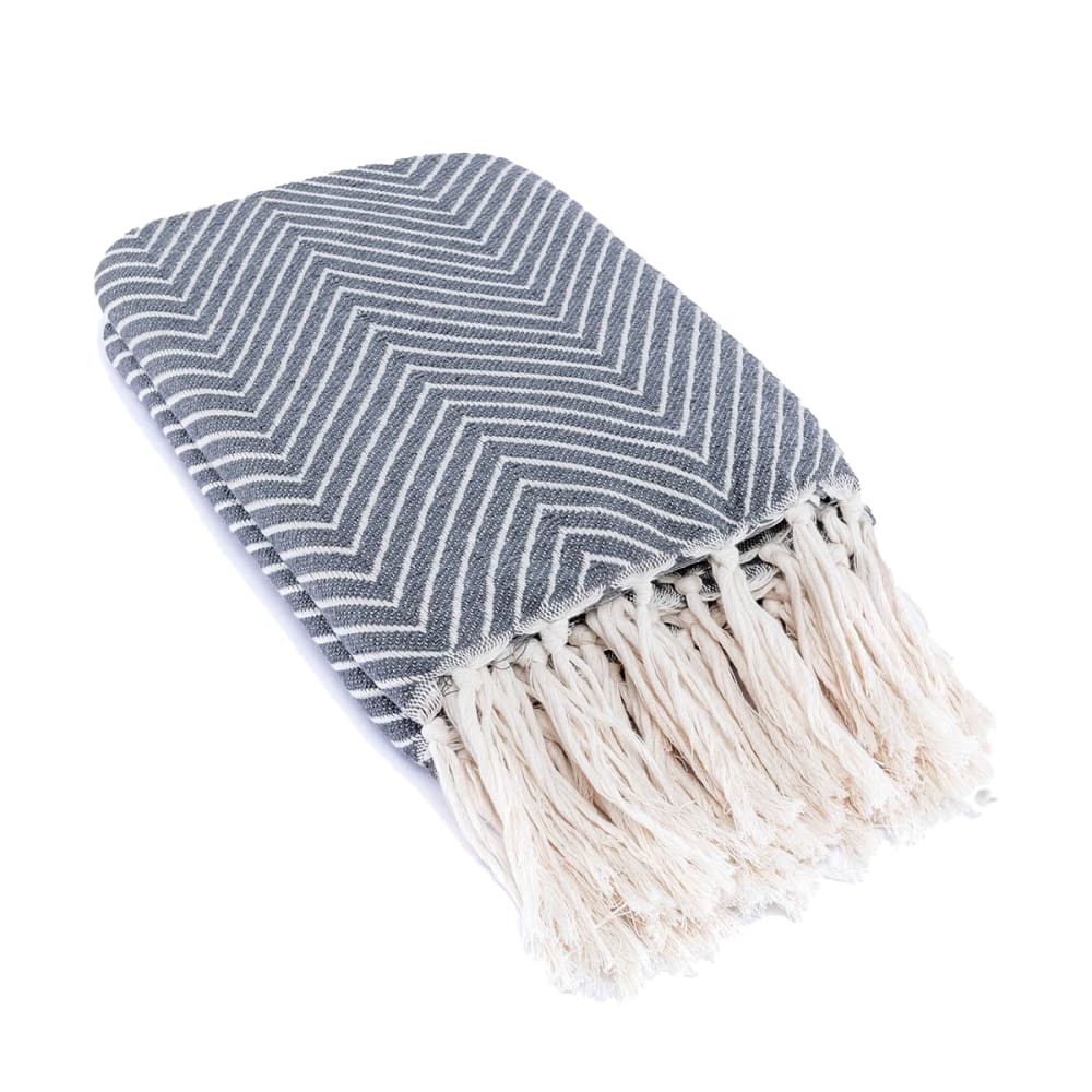 Febronie Plaid aus Baumwolle mittelgrau style modern Öko-Tex Zertifikat - Baumwolle