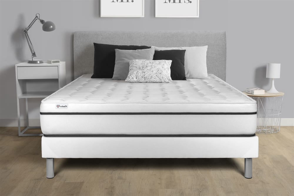 Colchón blanco con espuma viscoelástica 150 x 200 - Maisons du Monde