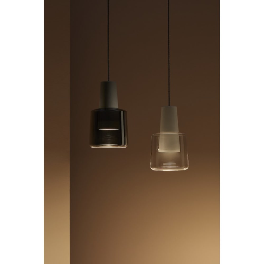 Suspension en verre et métal blanc - Maisons du Monde