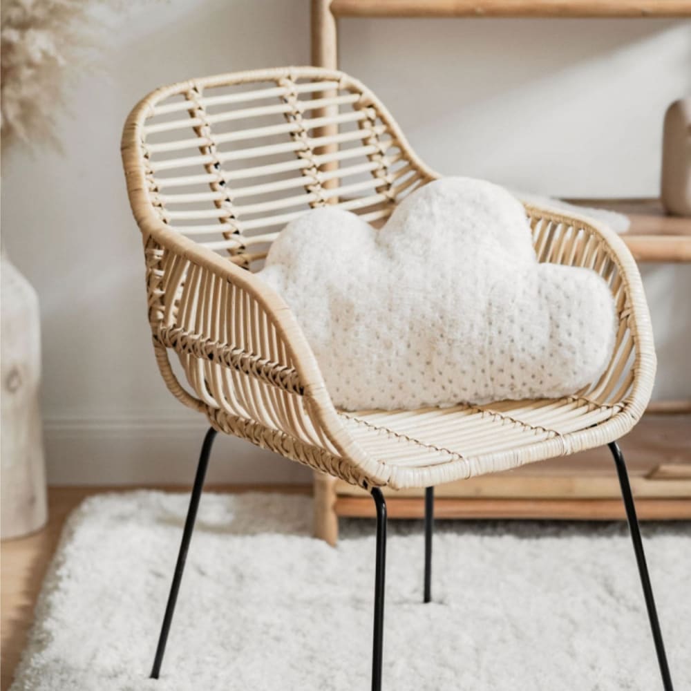 Fauteuil bois cannage naturel 80 x 37 cm