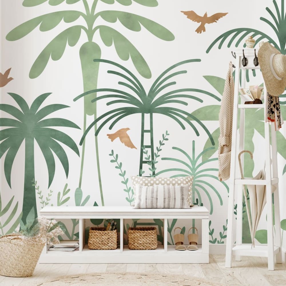 99Déco - Papier Peint Panoramique L336xH270cm Vert Végétal