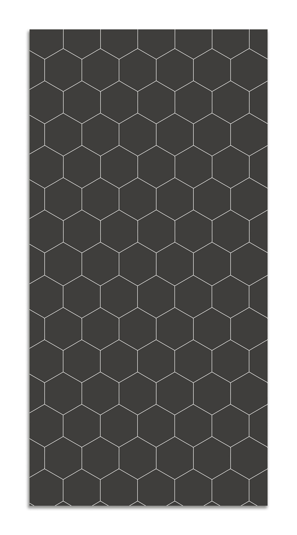 Tapis vinyle mosaïque hexagones gris 60x110cm