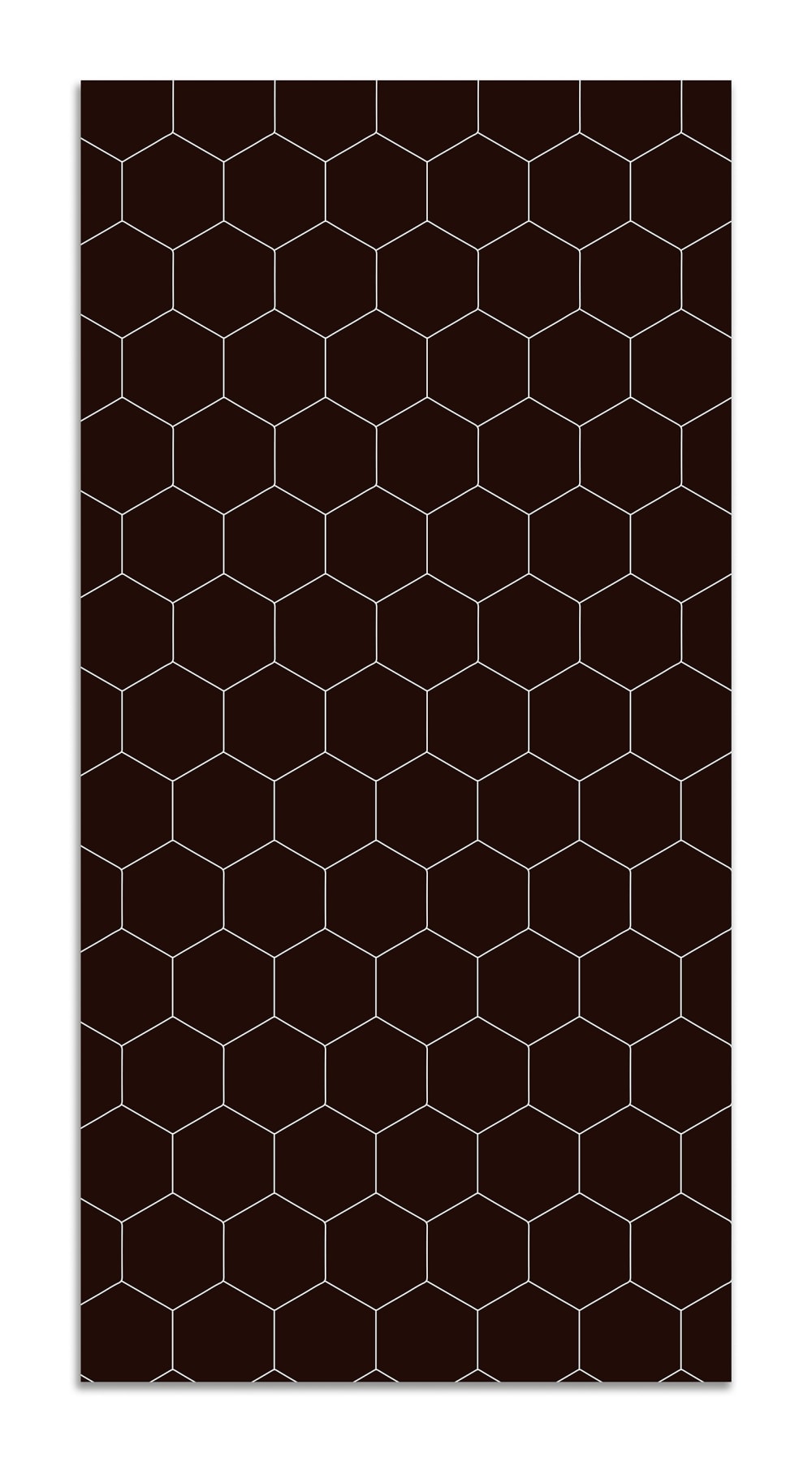 Tapis vinyle mosaïque hexagones noir 80x300cm