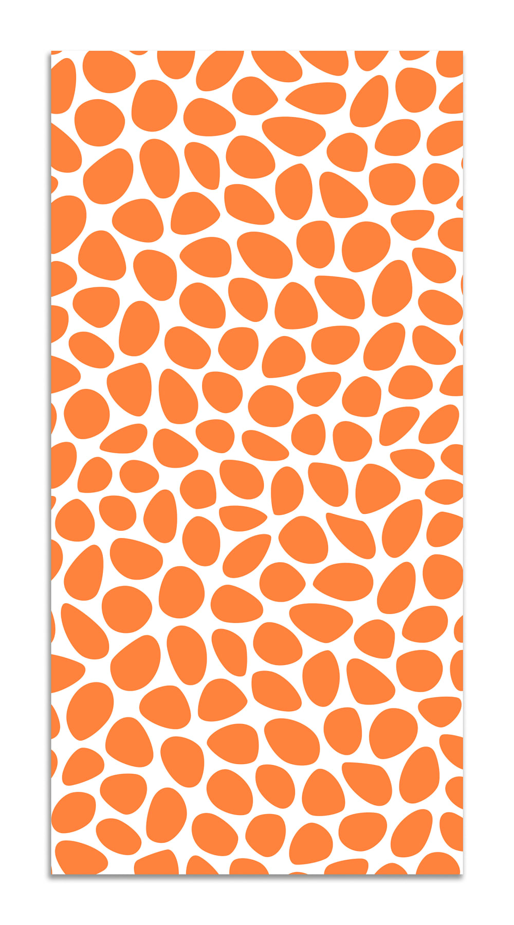 Tapis vinyle motif pavée orange 100x140cm