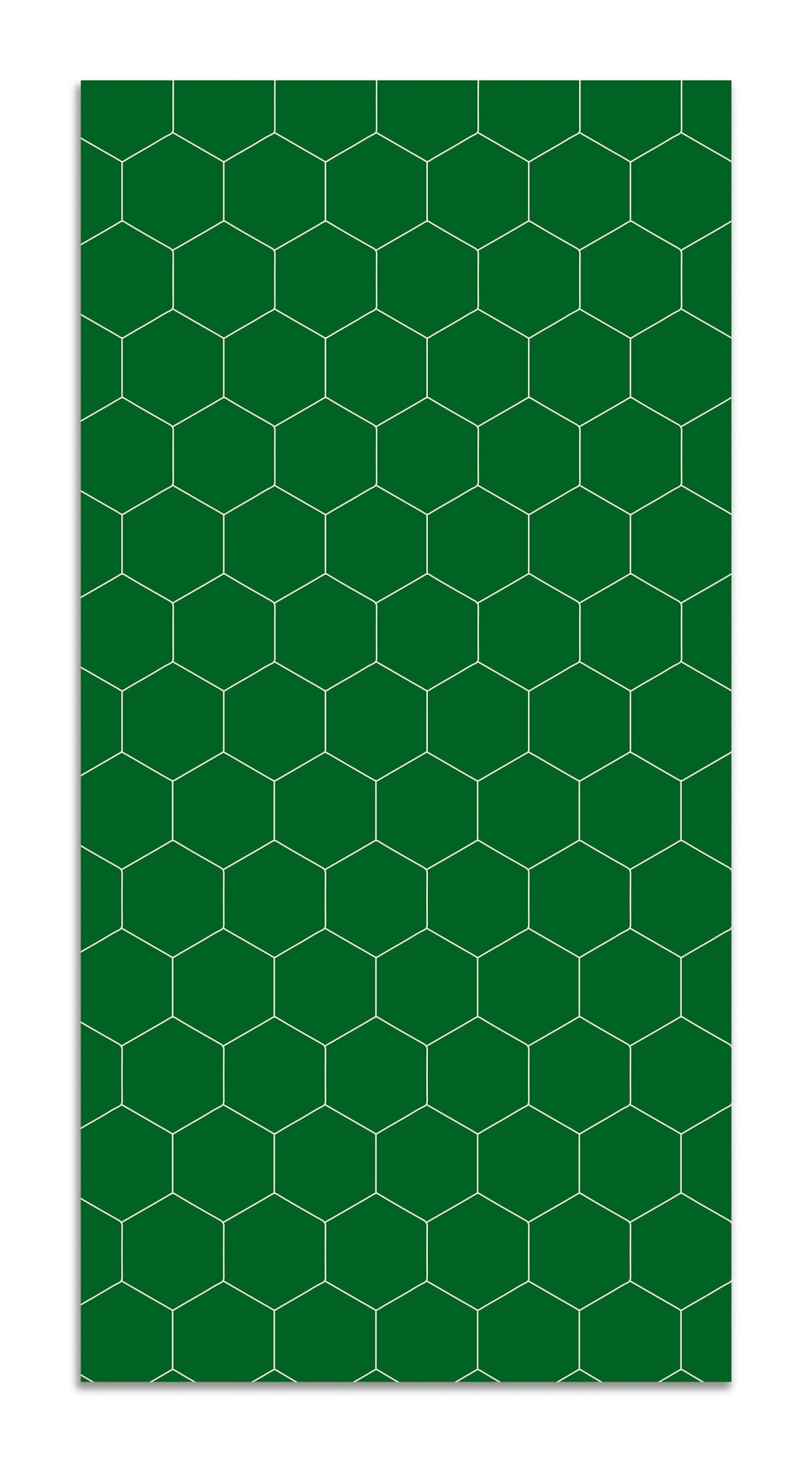 Alfombra vinílica mosaico hexágonos verde 200x200 cm