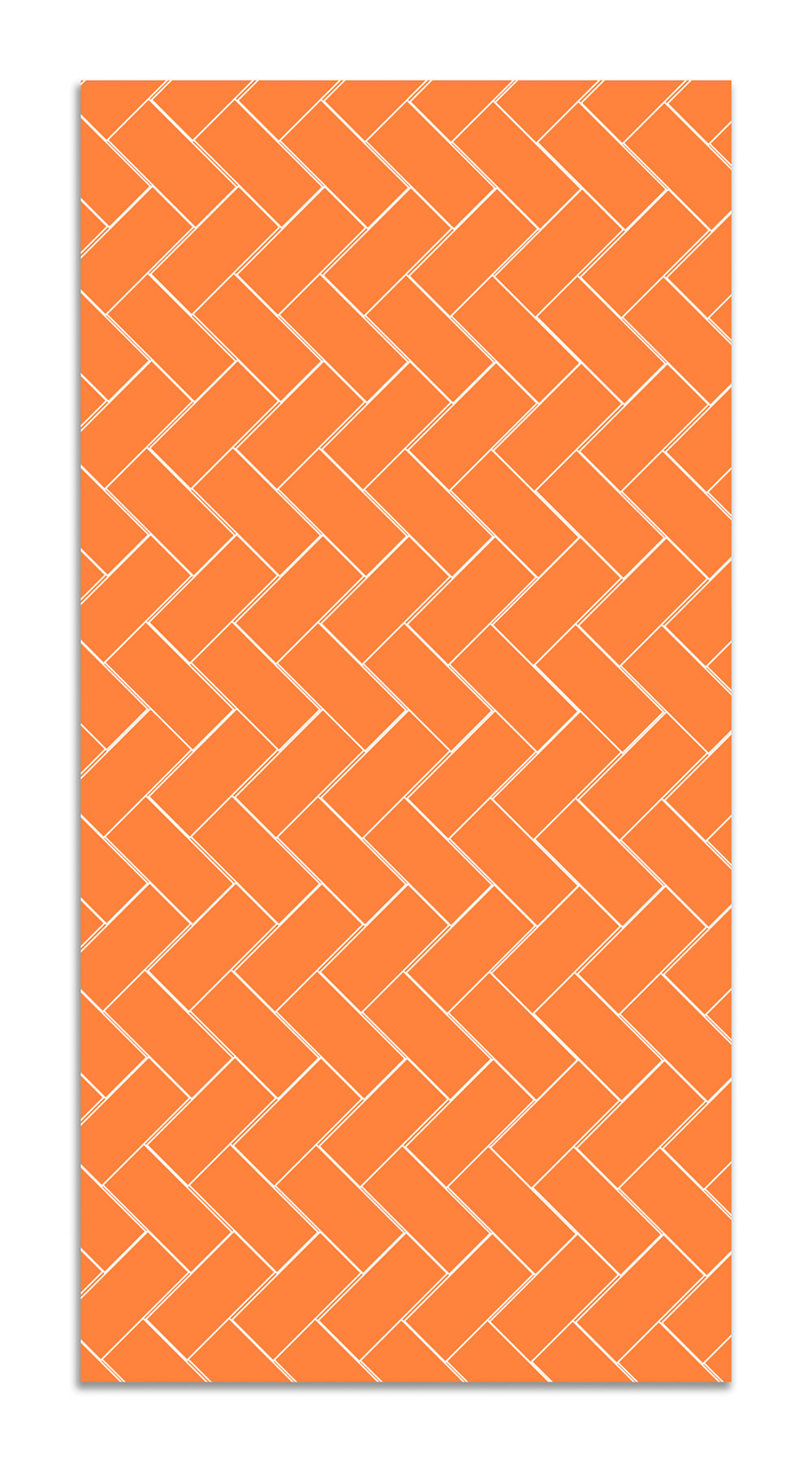 Tapis vinyle mosaïque de briques oranges 40x80cm
