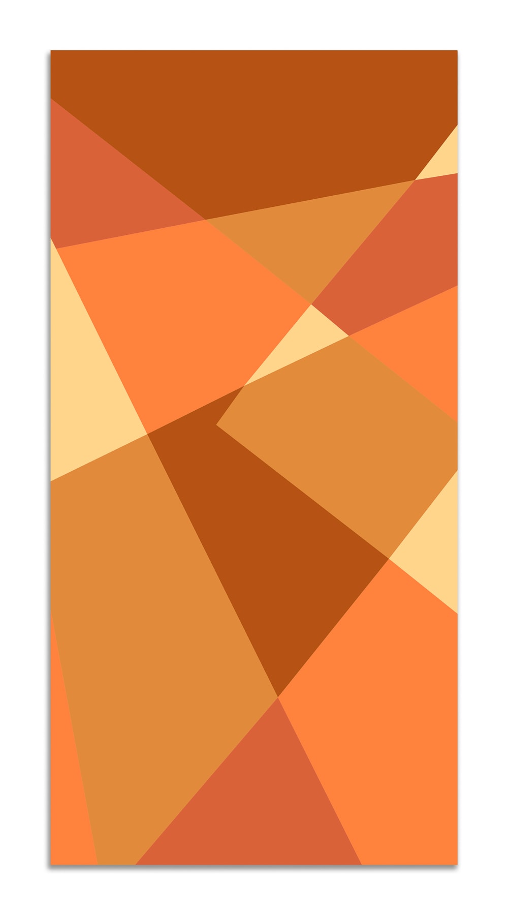 Tapis vinyle forme géométrique - orange