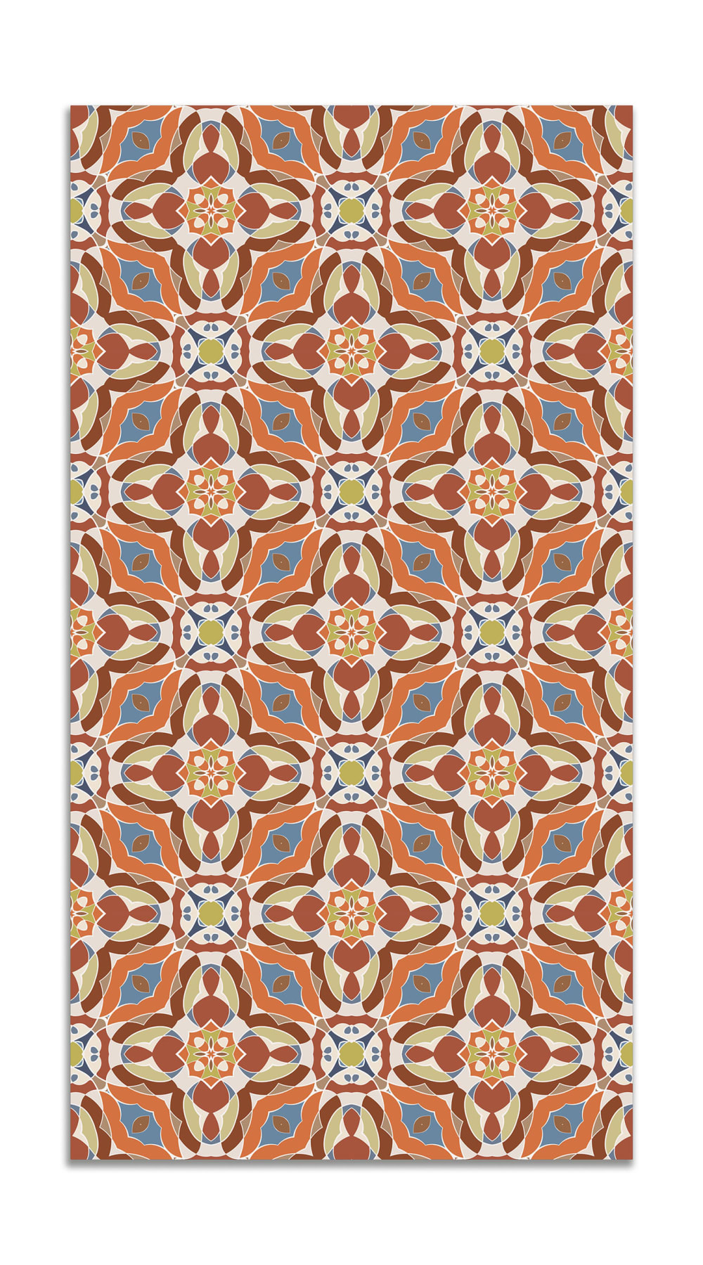 Alfombra vinílica baldosín oriental caleidoscopio original 60x110 cm