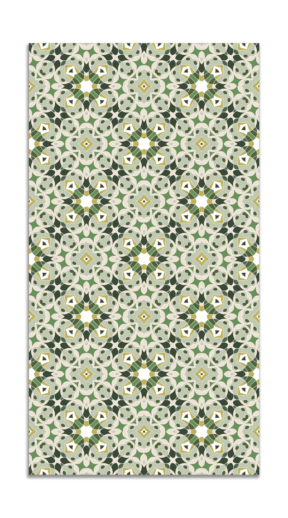 Alfombra vinílica hidráulica tipo oriental verde 140x200 cm