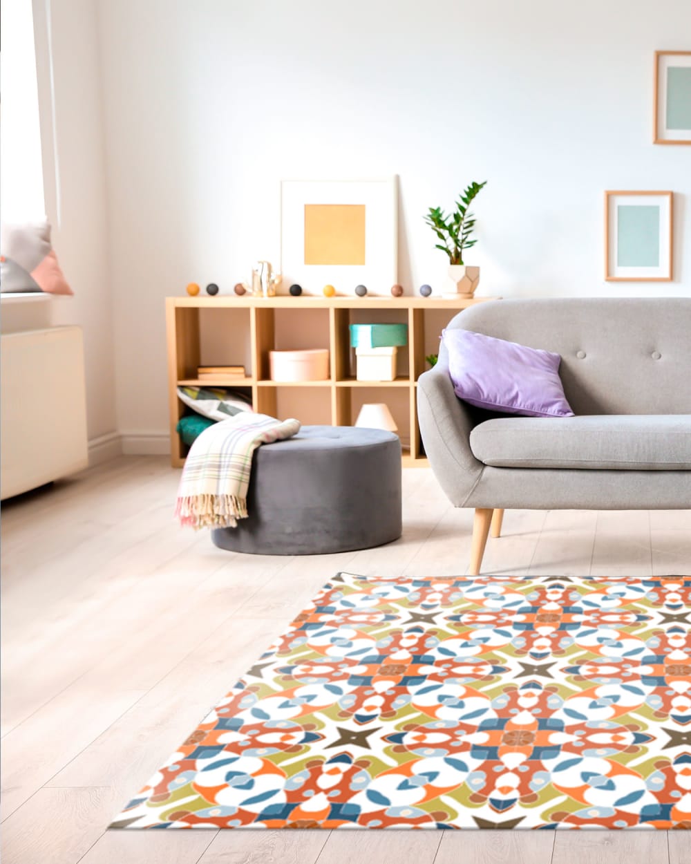 Alfombra vinílica azulejo hidráulico tipo oriental original 80x250 cm - Maisons du Monde