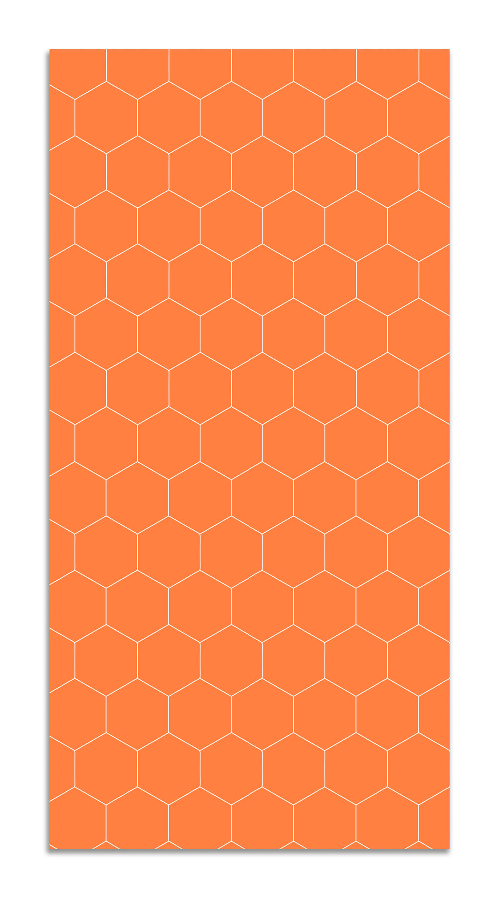 Tapis vinyle mosaïque hexagones orange 140x200cm