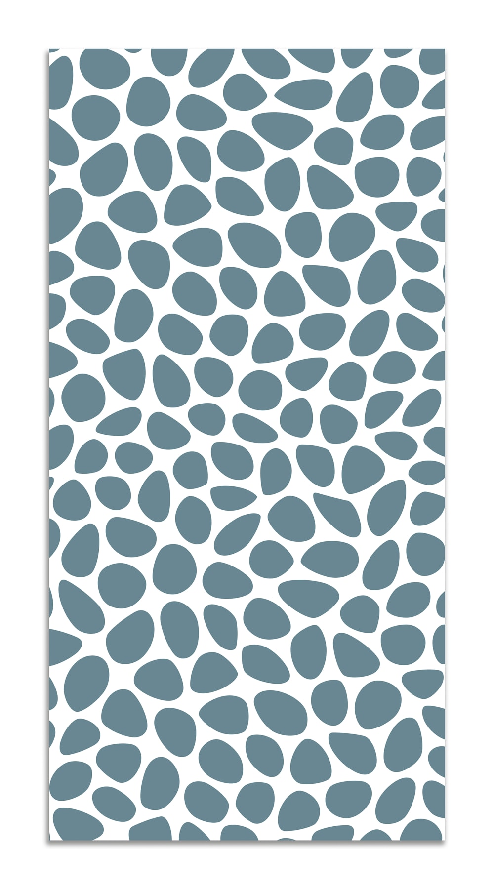 Tapis vinyle motif pavée bleu 200x200cm