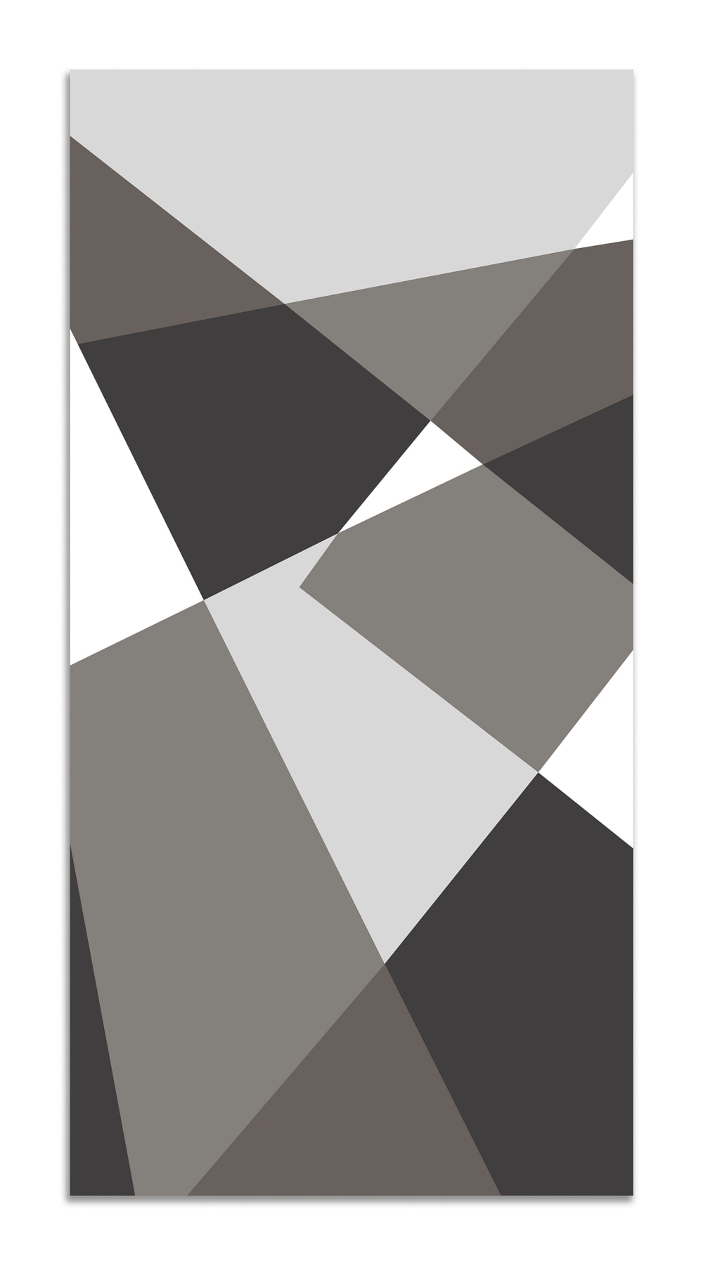Tapis vinyle forme géométrique - grise
