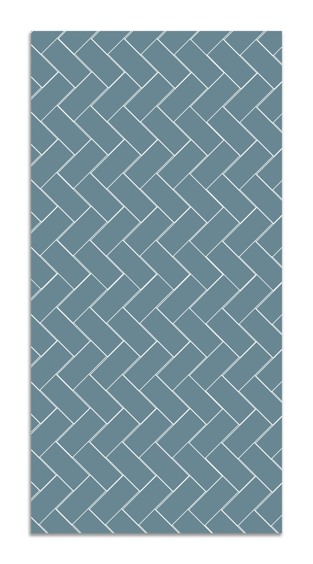 Tapis vinyle mosaïque de briques bleues 60x200cm