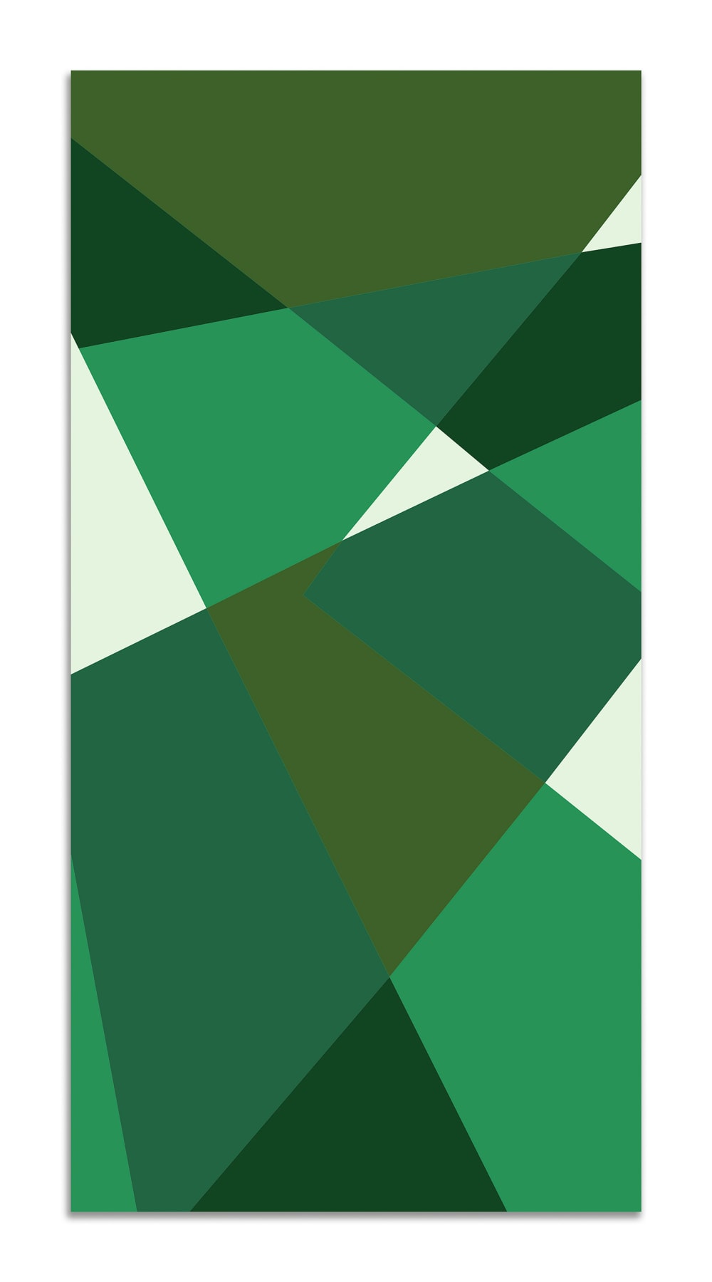 Tapis vinyle forme géométrique - verte