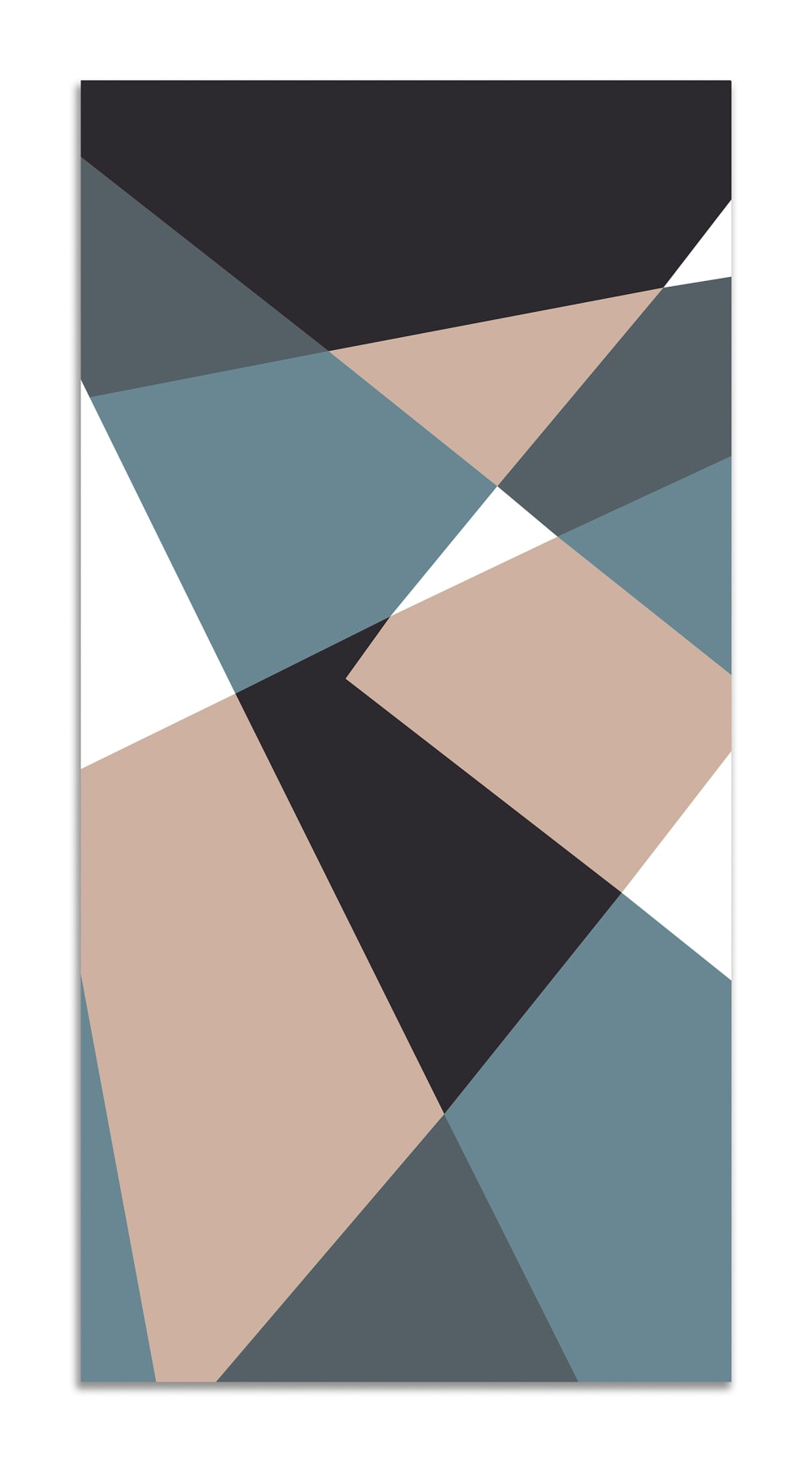 Tapis vinyle forme géométrique - bleue