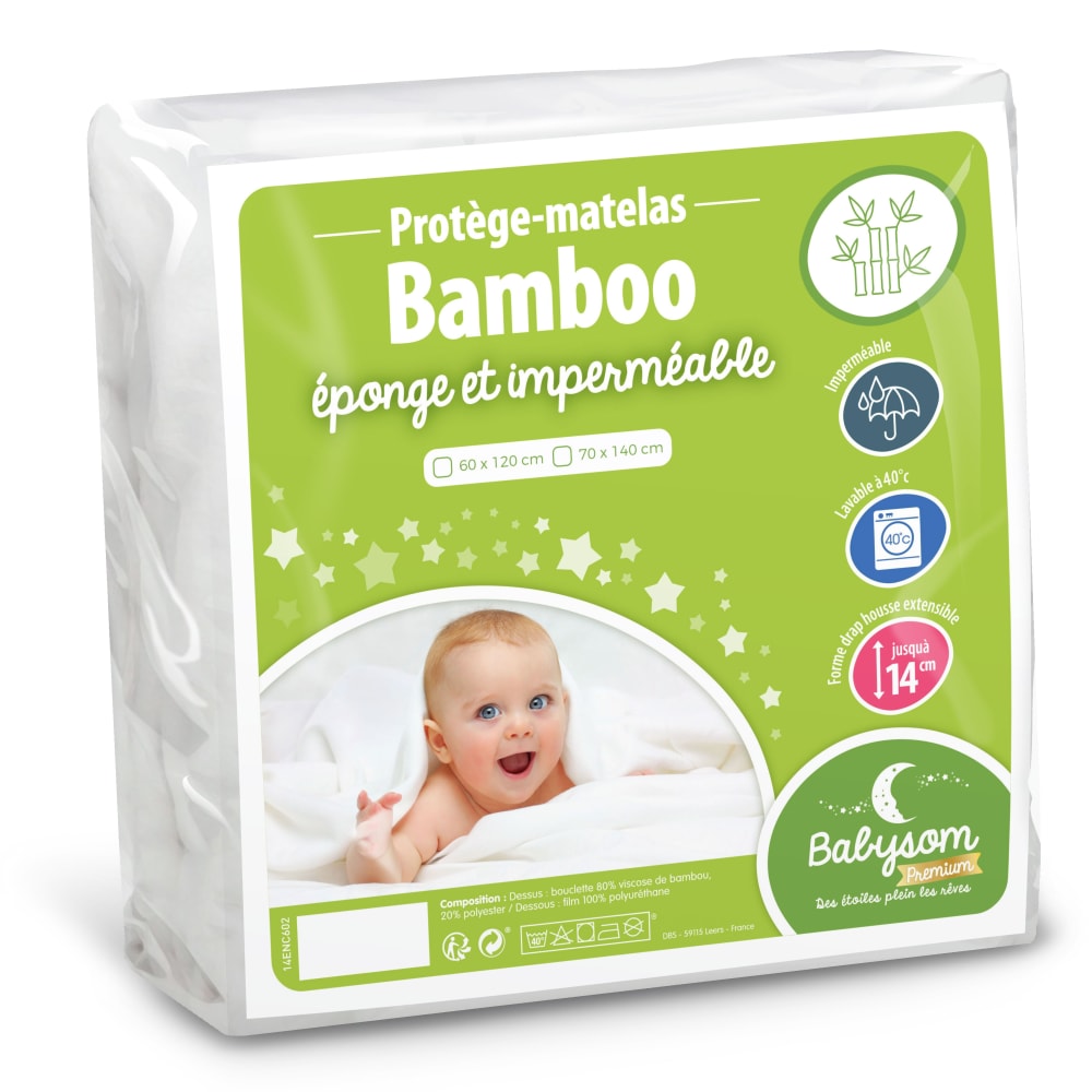 Protège matelas bébé imperméable 60x120 (babysom) - Image 1