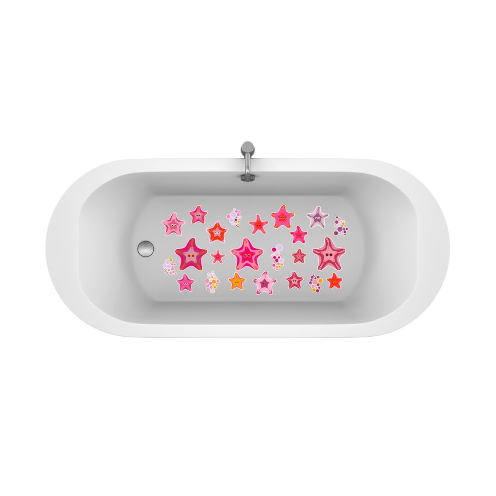 Autocollants antidérapants pour baignoire étoiles de mers roses - Maisons du Monde